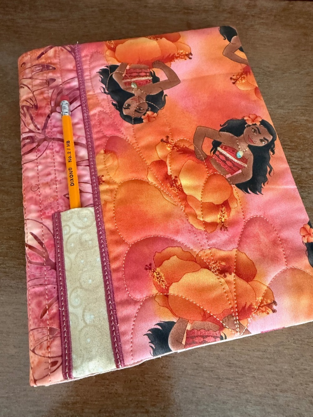 Quilted composition or junk journal book covers Moana